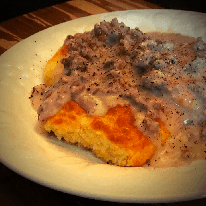 Keto Biscuits and Gravy Castle in the Mountains