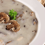 Served Low Carb Cream of Mushroom Soup
