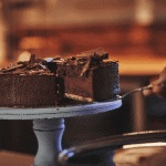 Nut free devils food cake served