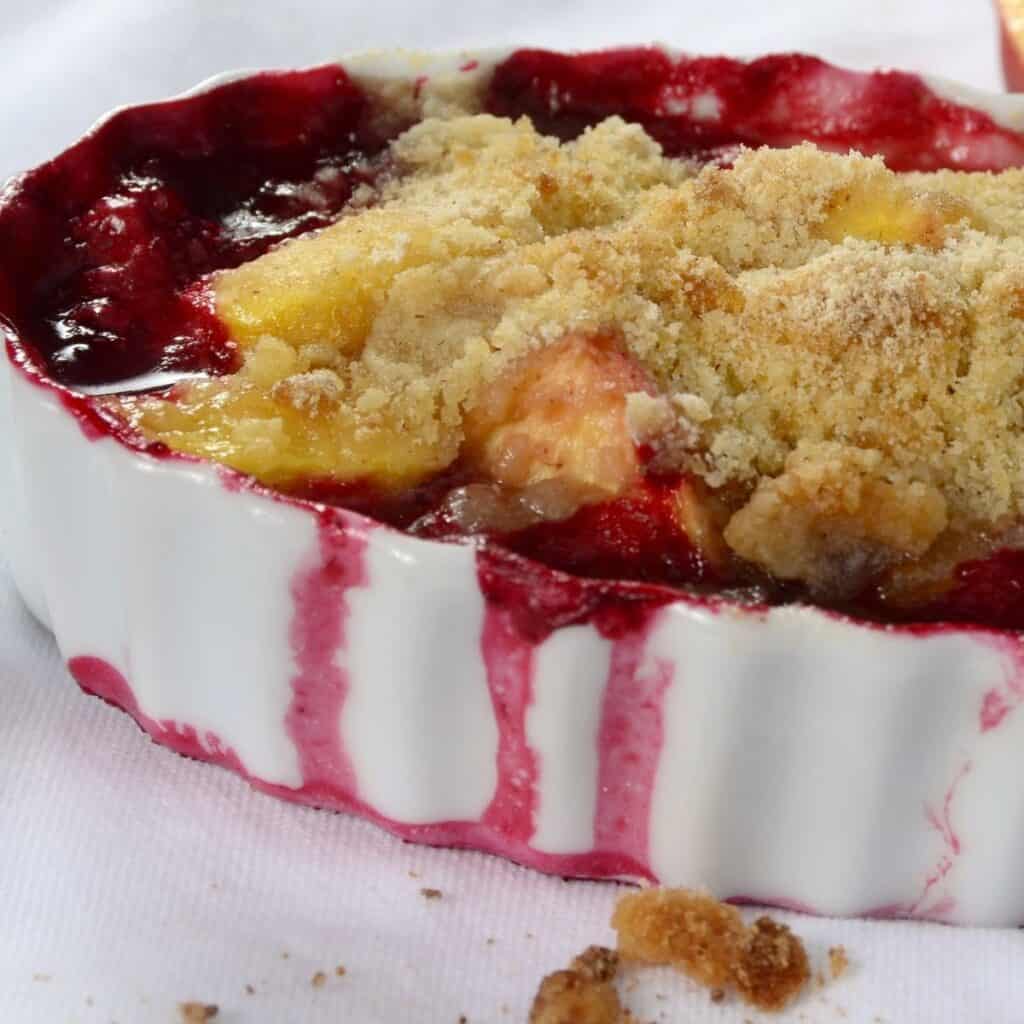 Keto Raspberry Crumble Castle in the Mountains