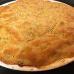 Golden Chicken pot pie ready to eat
