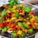 Hunan Chicken in a wok