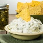 Low Carb Artichoke Jalapeno dip with Hilo Chips